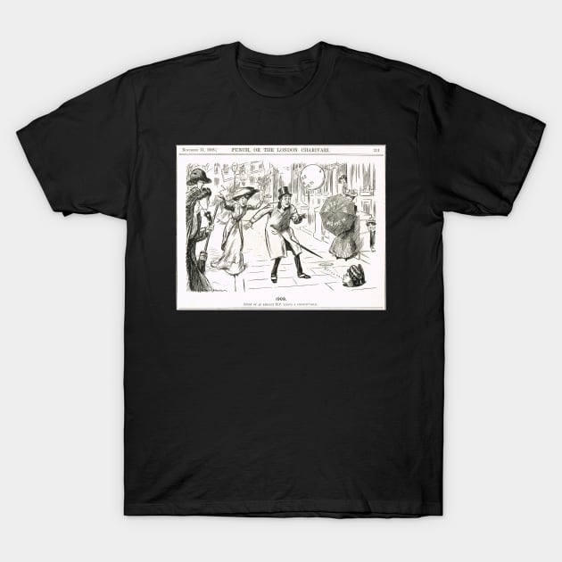MP & Votes for Women Punch cartoon 1908 T-Shirt by artfromthepast